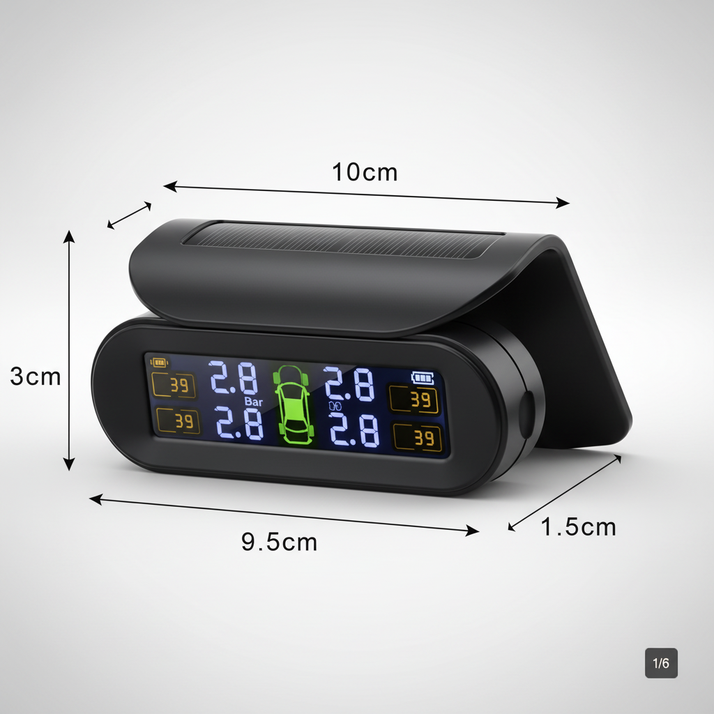 TPMS Display Unit Ultra HD with Dimensions